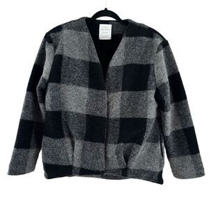 Plaid Black and Gray Women's Jacket